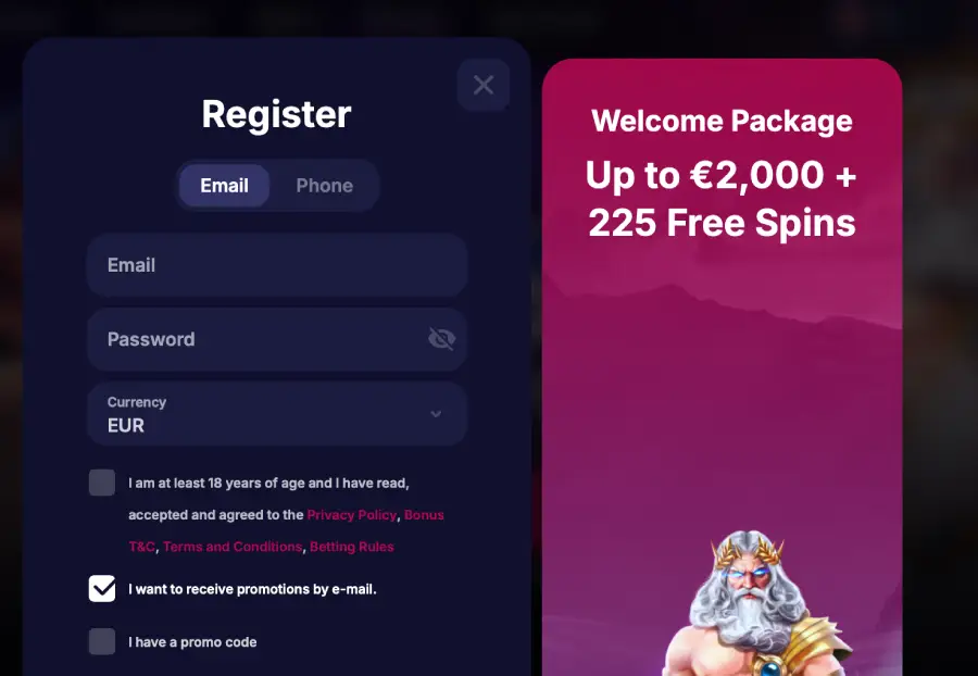 NV Casino registration NV Casino registration form